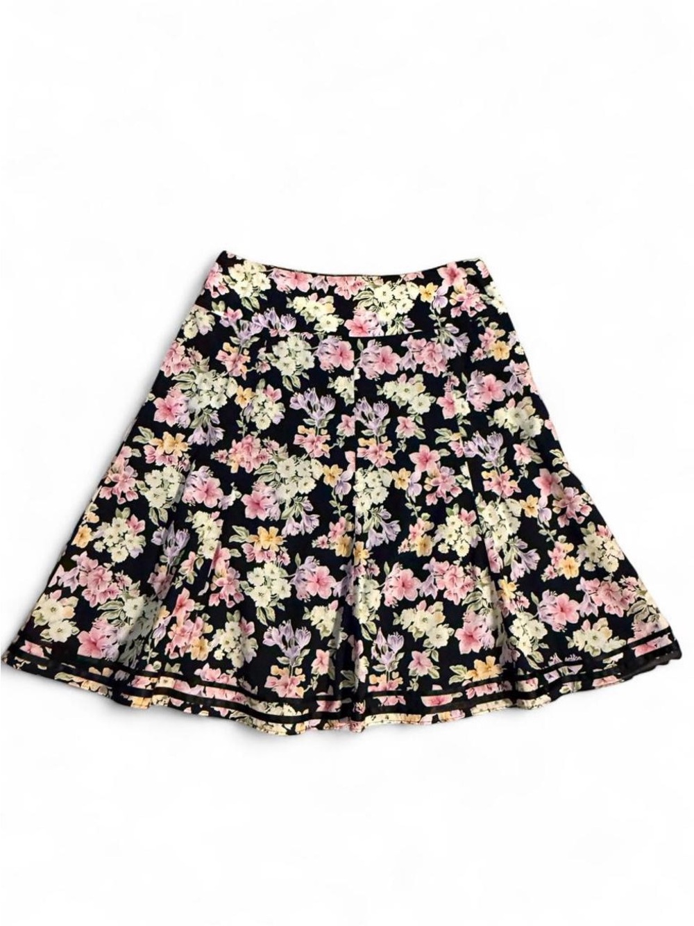 Jones New York Sport Black Floral Cotton Skirt - size 6